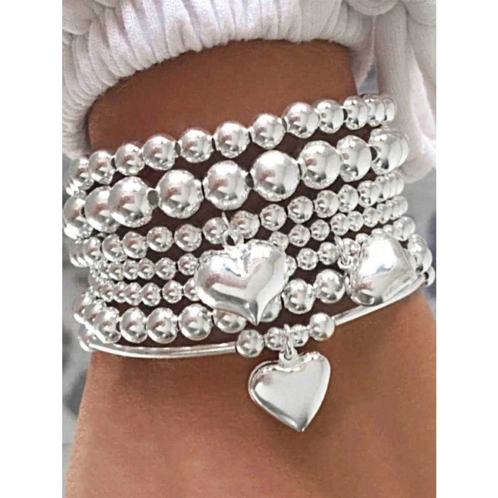 7PCS Beaded Bracelet Set – Versatile Casual vintage Jewelry for Women...SH